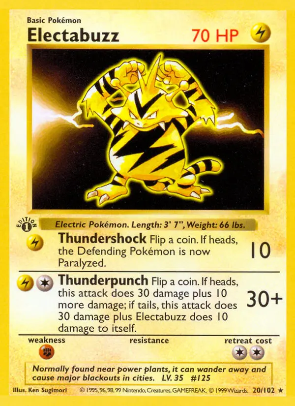 Electabuzz, First Edition Normal