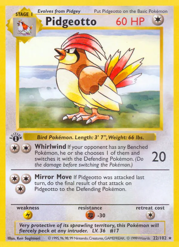 Pidgeotto, First Edition Normal