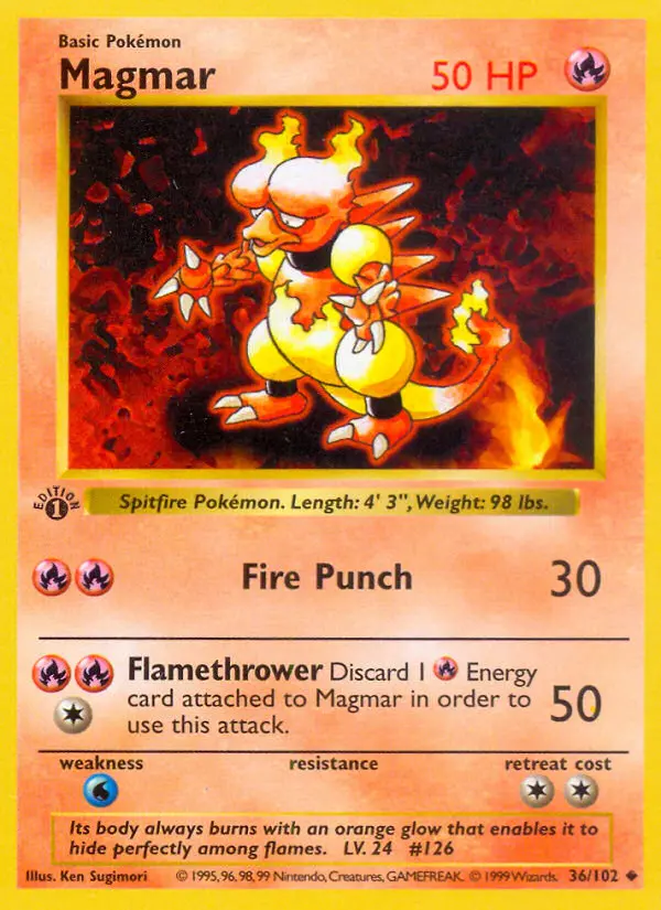 Magmar, First Edition Normal