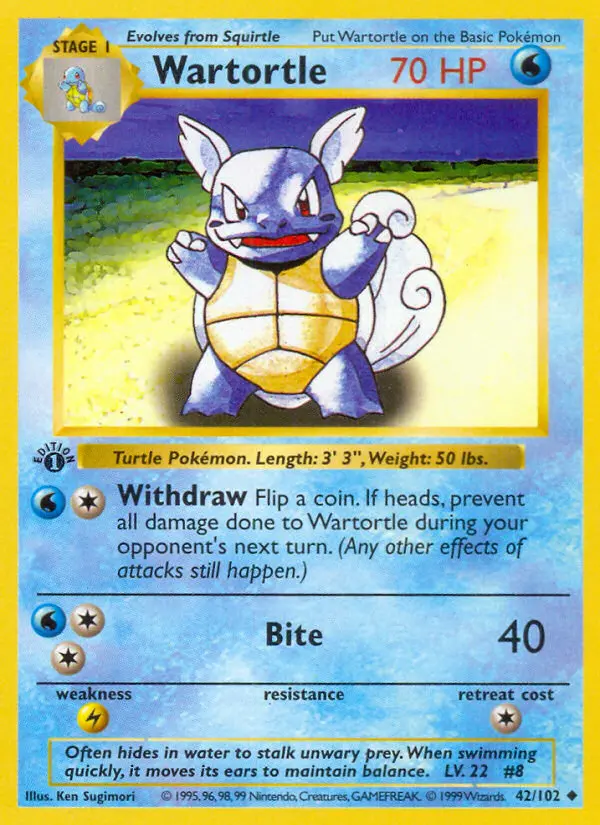 Wartortle, First Edition Normal