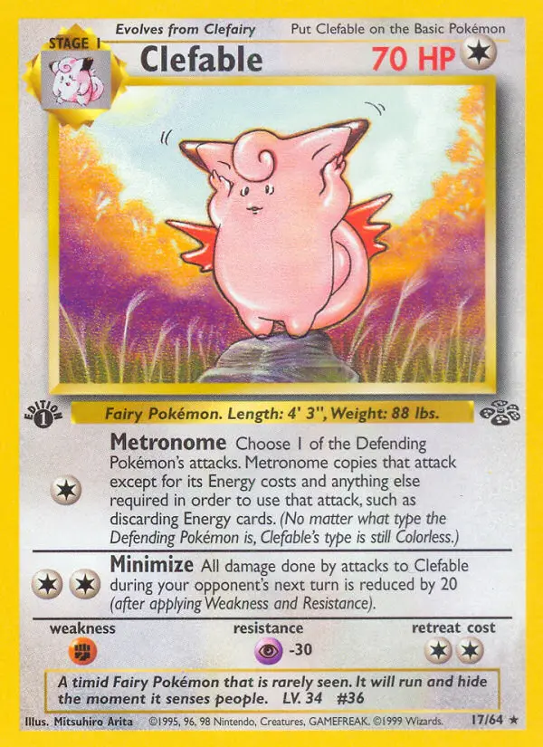 Clefable, First Edition Normal