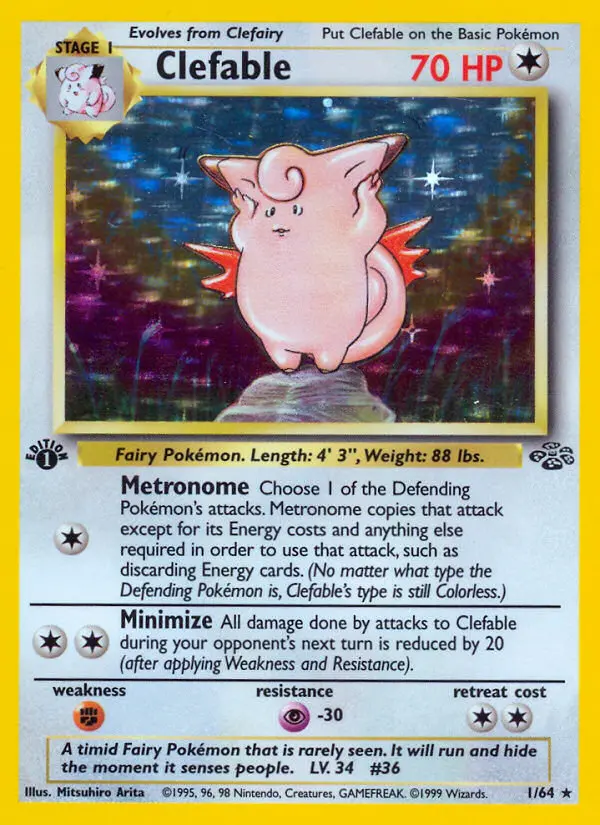 Clefable, First Edition Holo