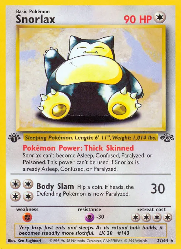 Snorlax, First Edition Normal