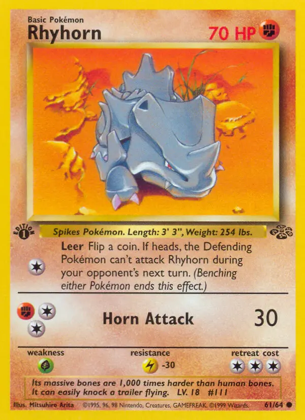 Rhyhorn, First Edition Normal