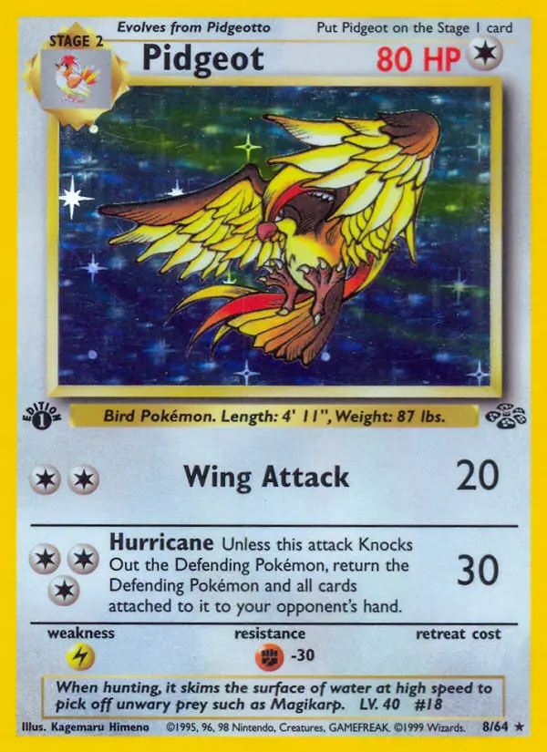 Pidgeot, First Edition Holo