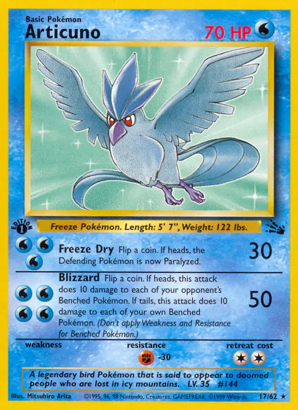 Articuno, First Edition Normal