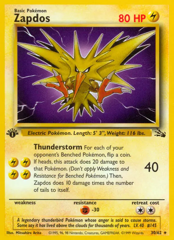 Zapdos, First Edition Normal