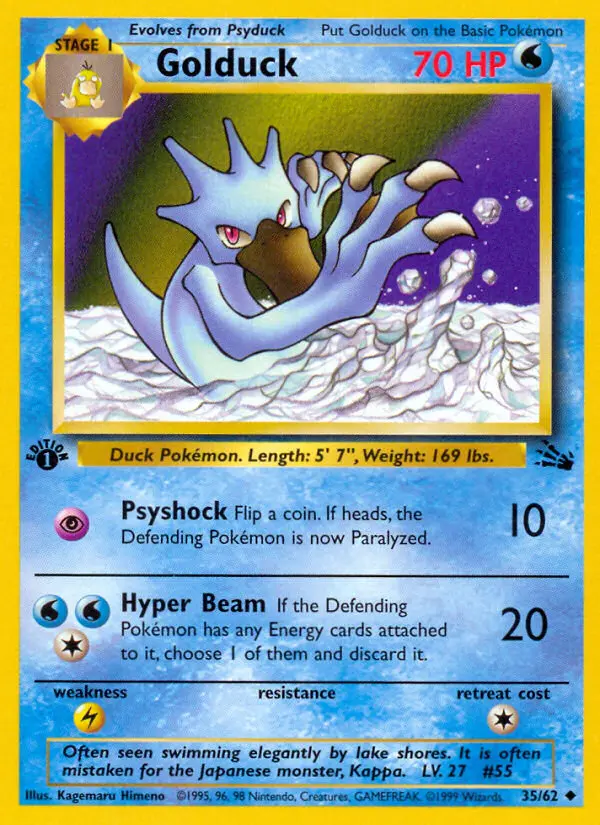 Golduck, First Edition Normal