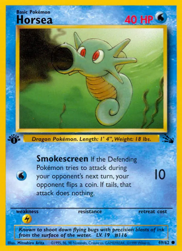 Horsea, First Edition Normal