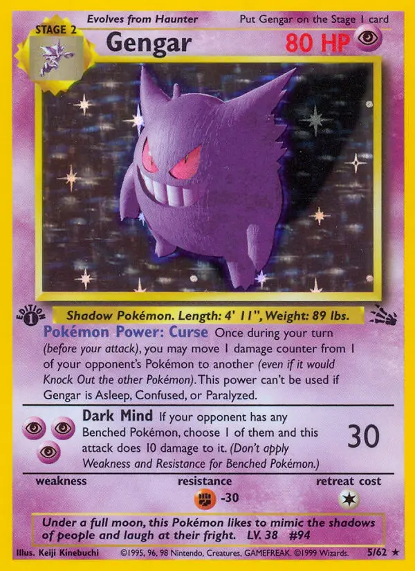 Gengar, First Edition Holo