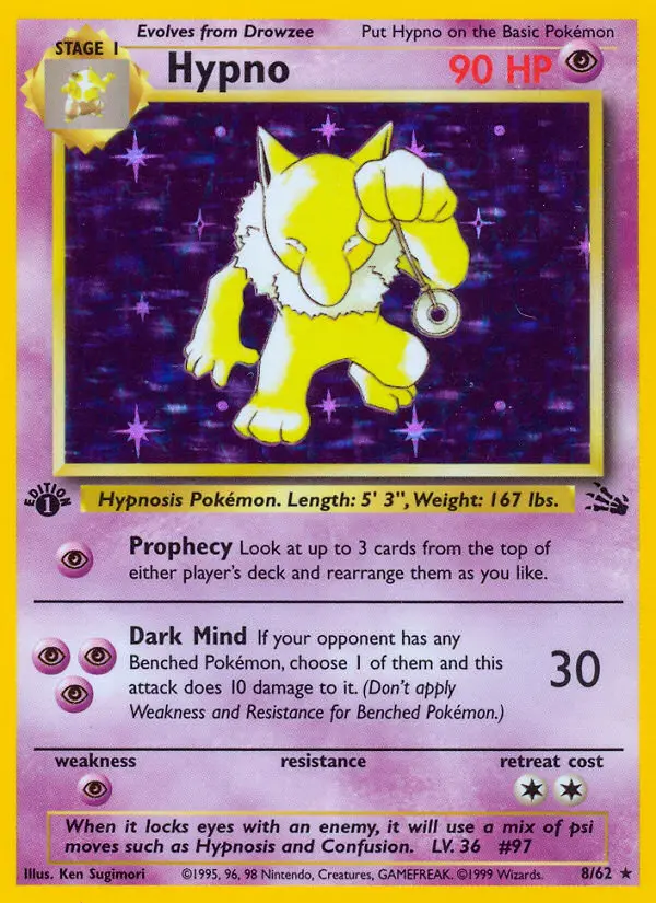 Hypno, First Edition Holo