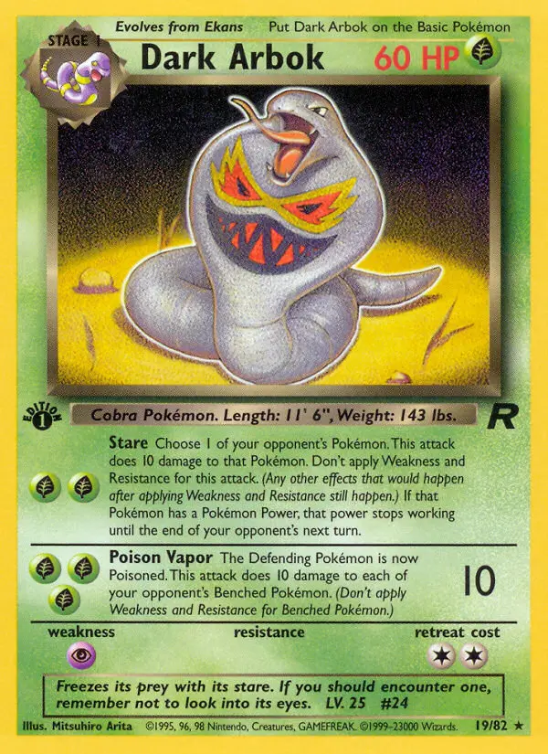 Dark Arbok, First Edition Normal