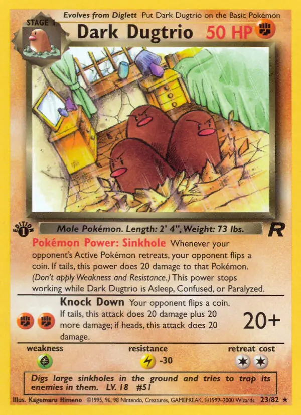 Dark Dugtrio, First Edition Normal