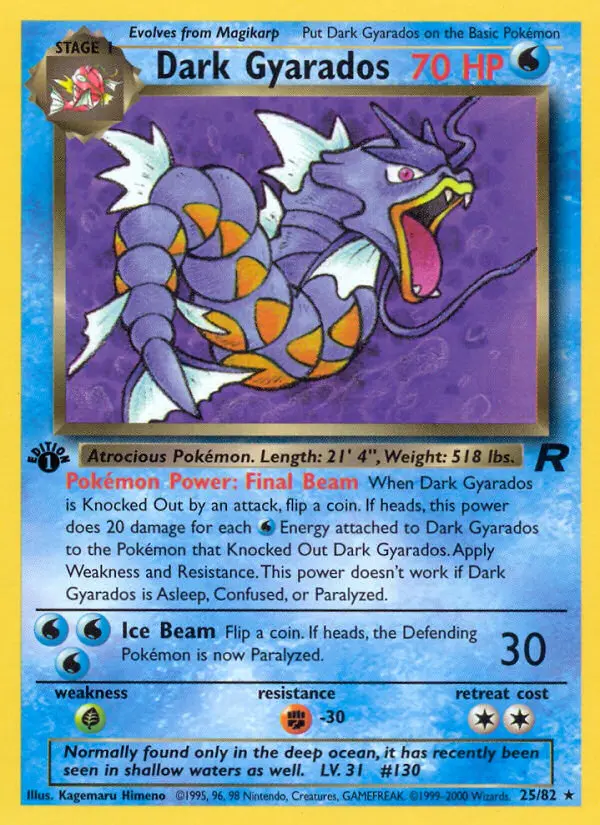 Dark Gyarados, First Edition Normal