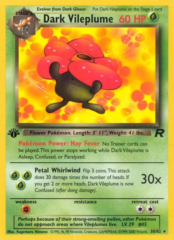Dark Vileplume, First Edition Normal