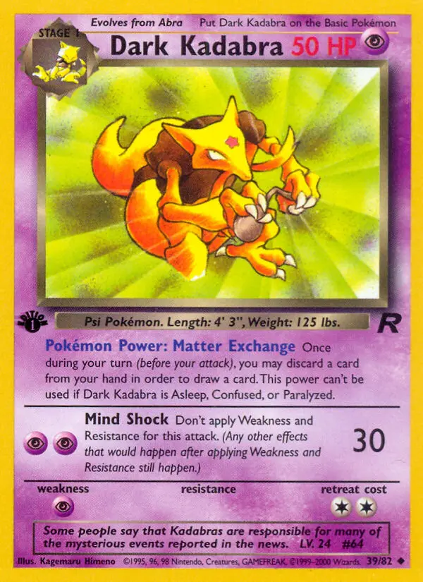 Dark Kadabra, First Edition Normal