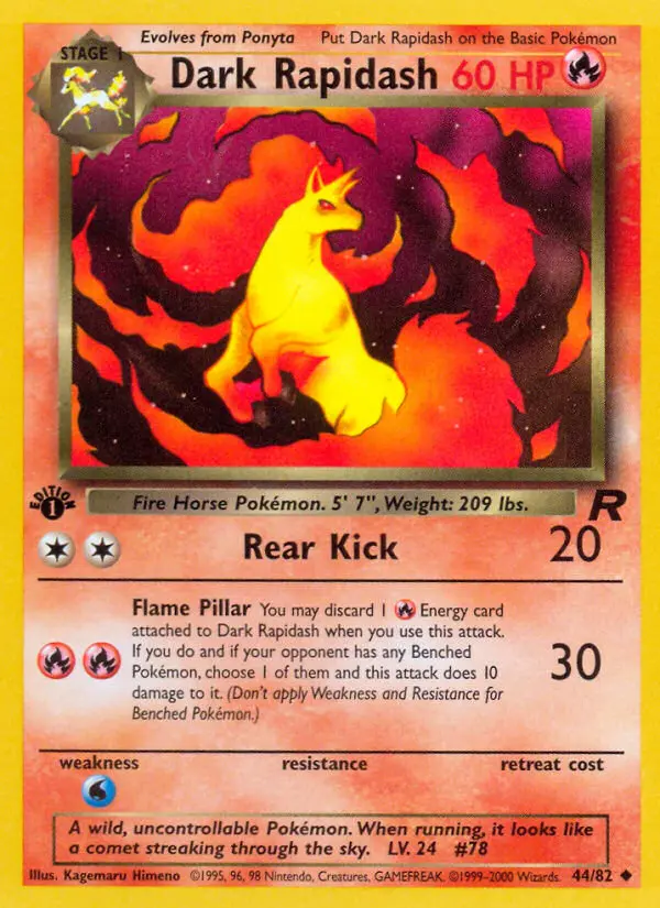 Dark Rapidash, First Edition Normal