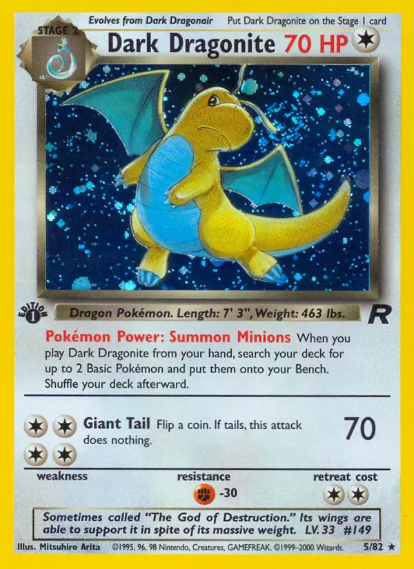 Dark Dragonite, First Edition Holo