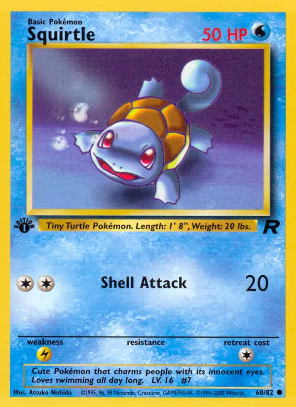 Squirtle, First Edition Normal