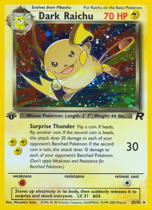 Dark Raichu, First Edition Normal