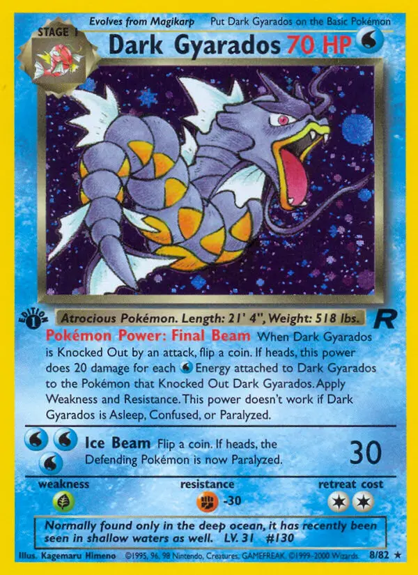 Dark Gyarados, First Edition Holo