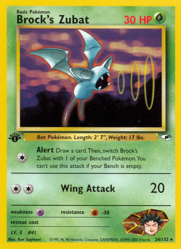 Brock's Zubat, First Edition Normal