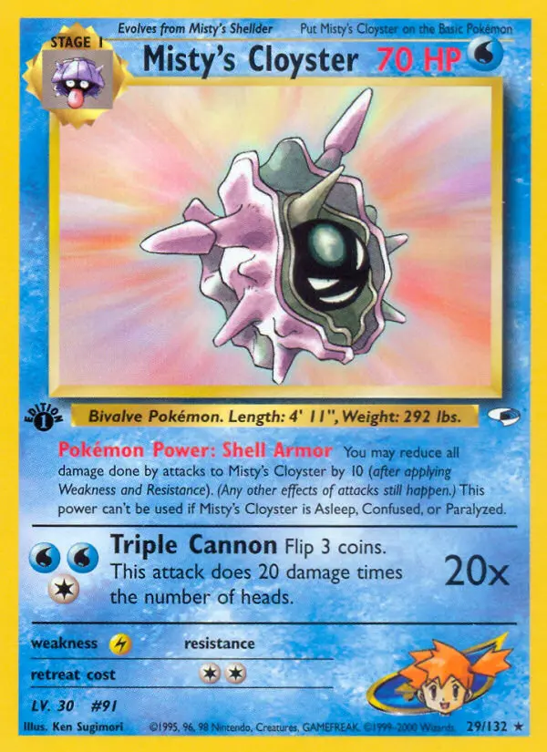 Misty's Cloyster, First Edition Normal