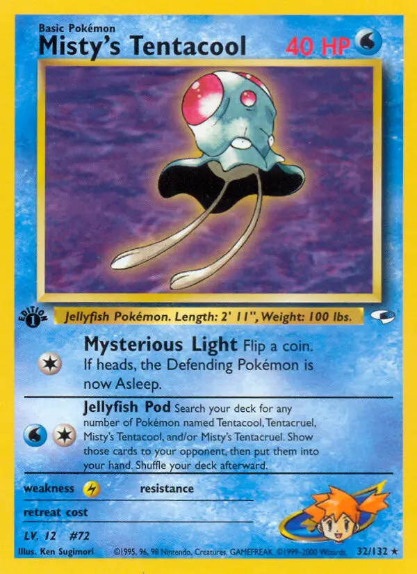 Misty's Tentacool, First Edition Normal