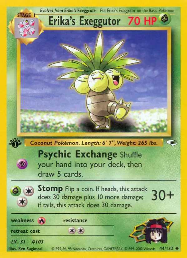 Erika's Exeggutor, First Edition Normal