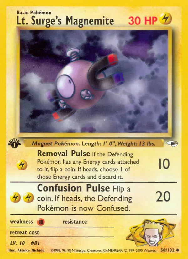 Lt. Surge's Magnemite, First Edition Normal