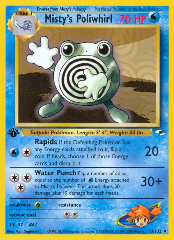 Misty's Poliwhirl, First Edition Normal
