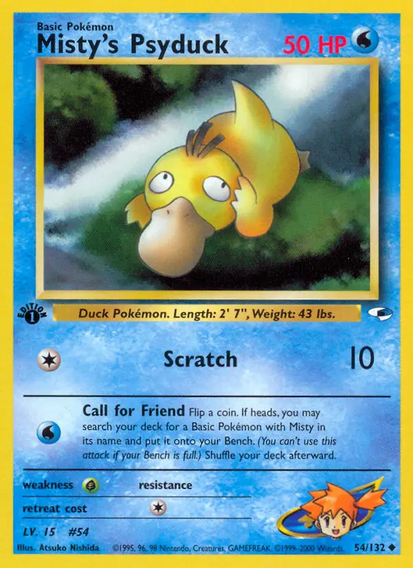 Misty's Psyduck, First Edition Normal