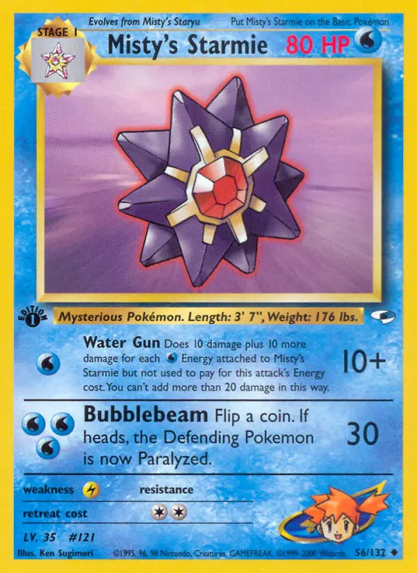 Misty's Starmie, First Edition Normal