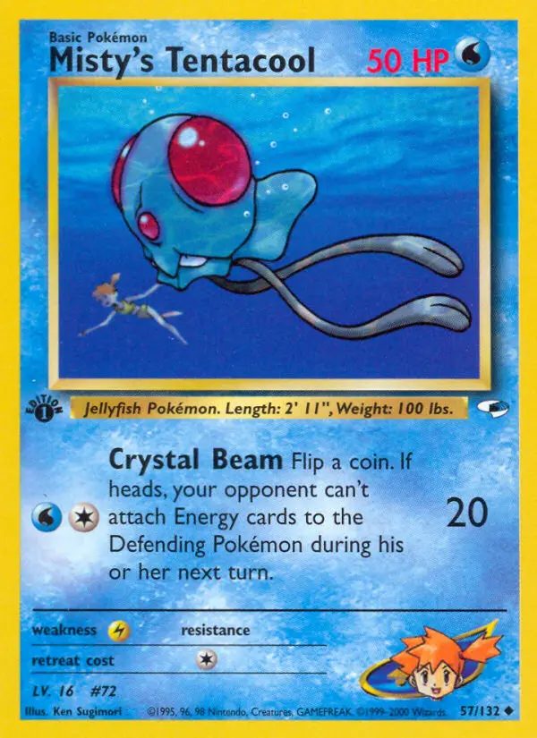 Misty's Tentacool, First Edition Normal
