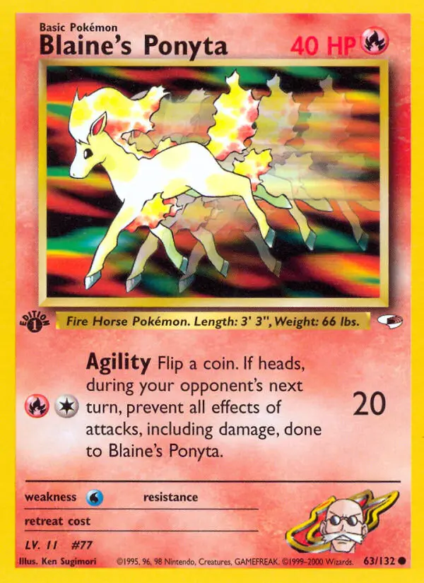 Blaine's Ponyta, First Edition Normal