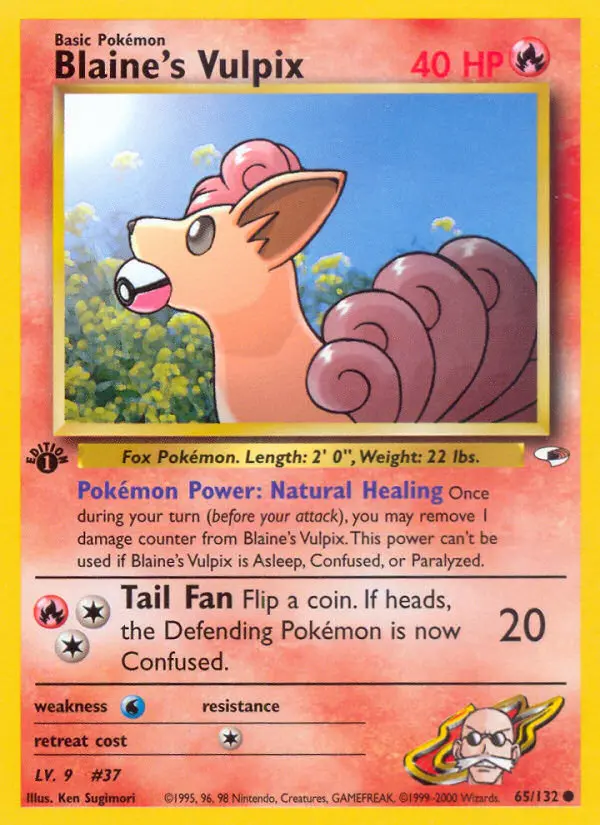 Blaine's Vulpix, First Edition Normal