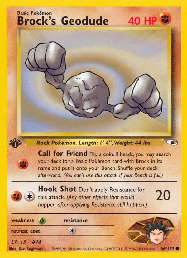 Brock's Geodude, First Edition Normal