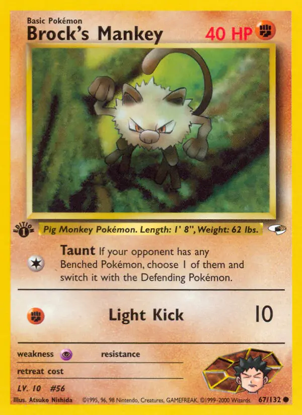 Brock's Mankey, First Edition Normal