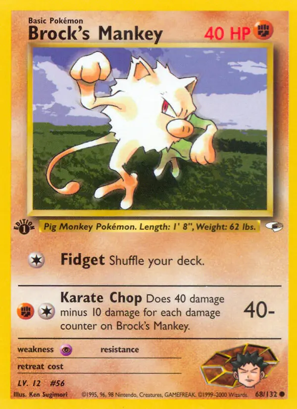 Brock's Mankey, First Edition Normal