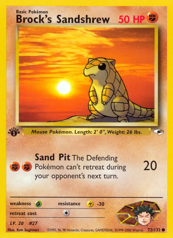 Brock's Sandshrew, First Edition Normal