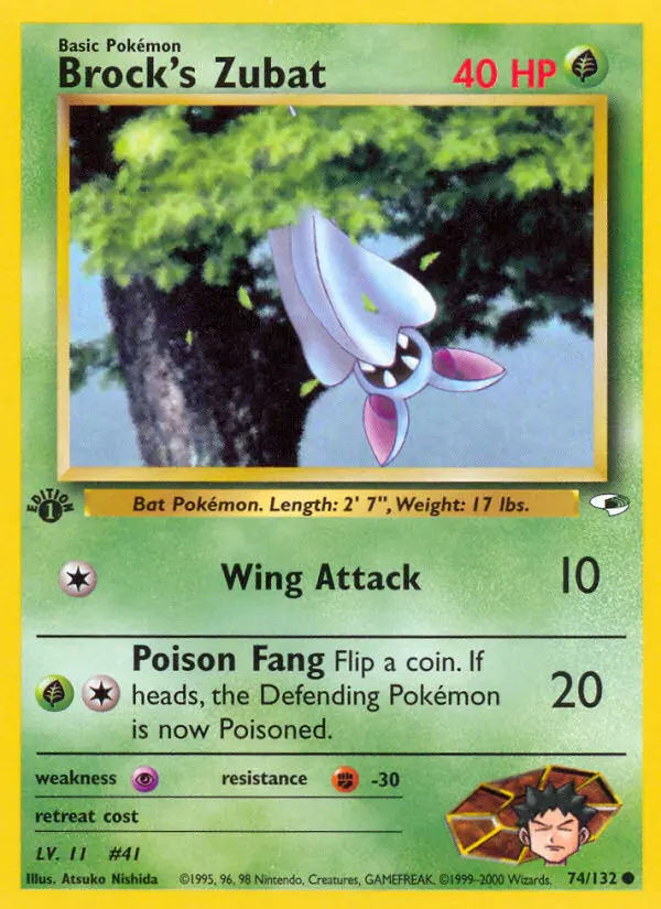 Brock's Zubat, First Edition Normal