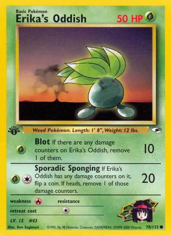 Erika's Oddish, First Edition Normal