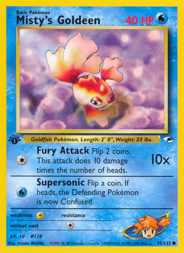 Misty's Goldeen, First Edition Normal