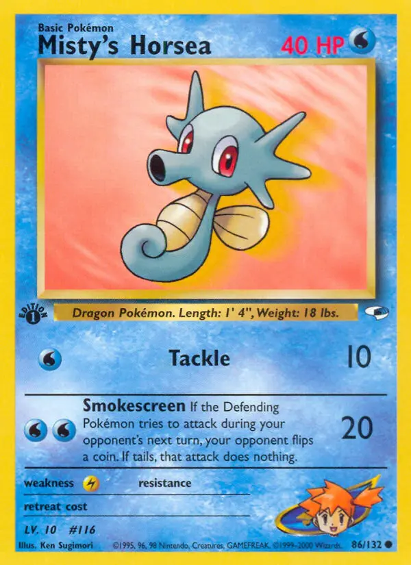 Misty's Horsea, First Edition Normal