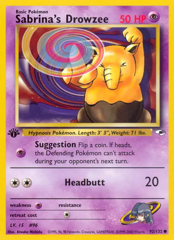 Sabrina's Drowzee, First Edition Normal