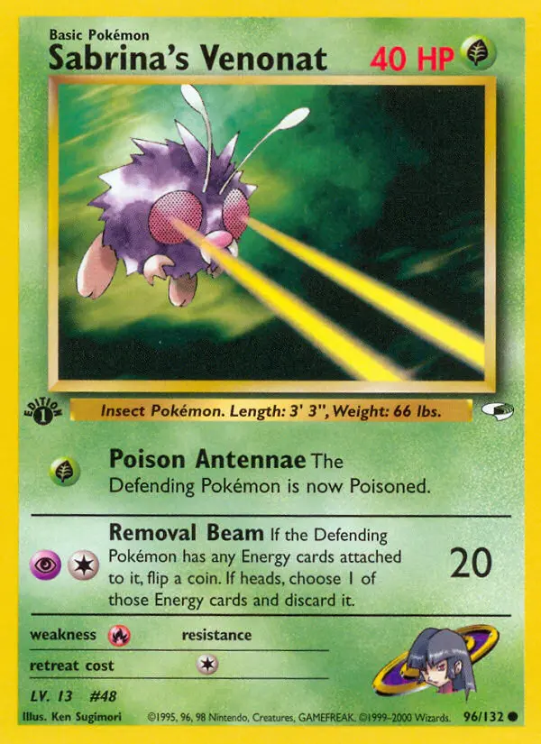 Sabrina's Venonat, First Edition Normal