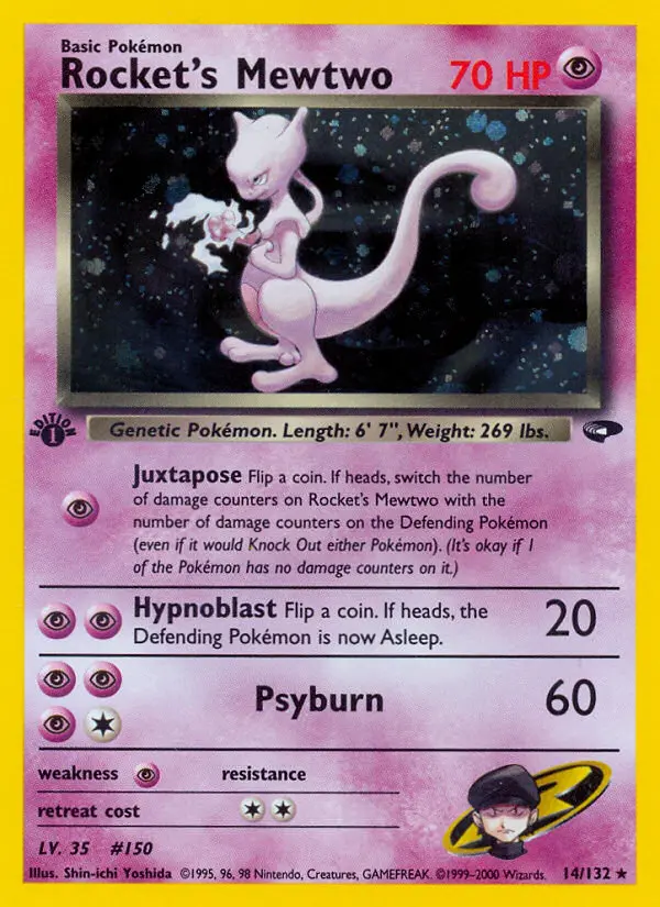 Rocket's Mewtwo, First Edition Holo