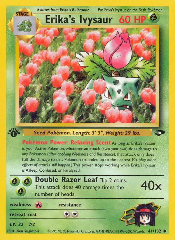 Erika's Ivysaur, First Edition Normal