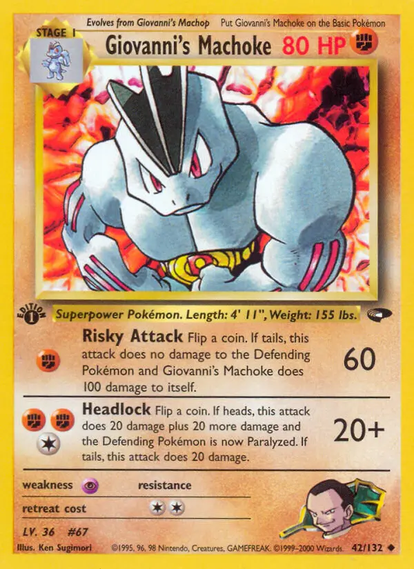 Giovanni's Machoke, First Edition Normal