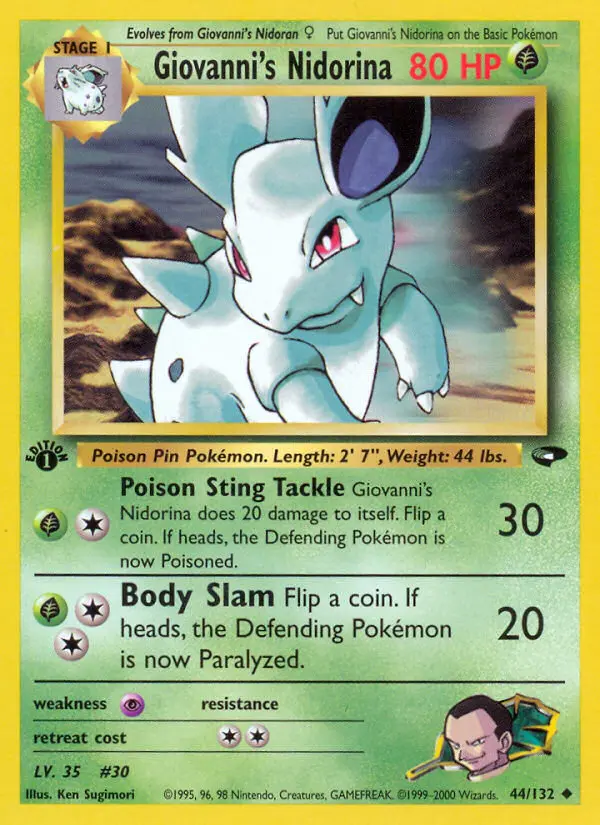 Giovanni's Nidorina, First Edition Normal